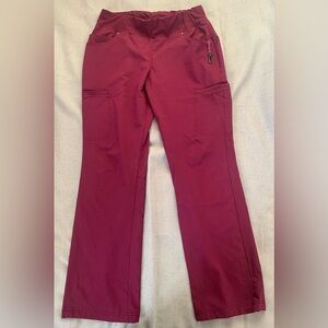 Cherokee IFlex Burgundy/Wine Scrub Pants